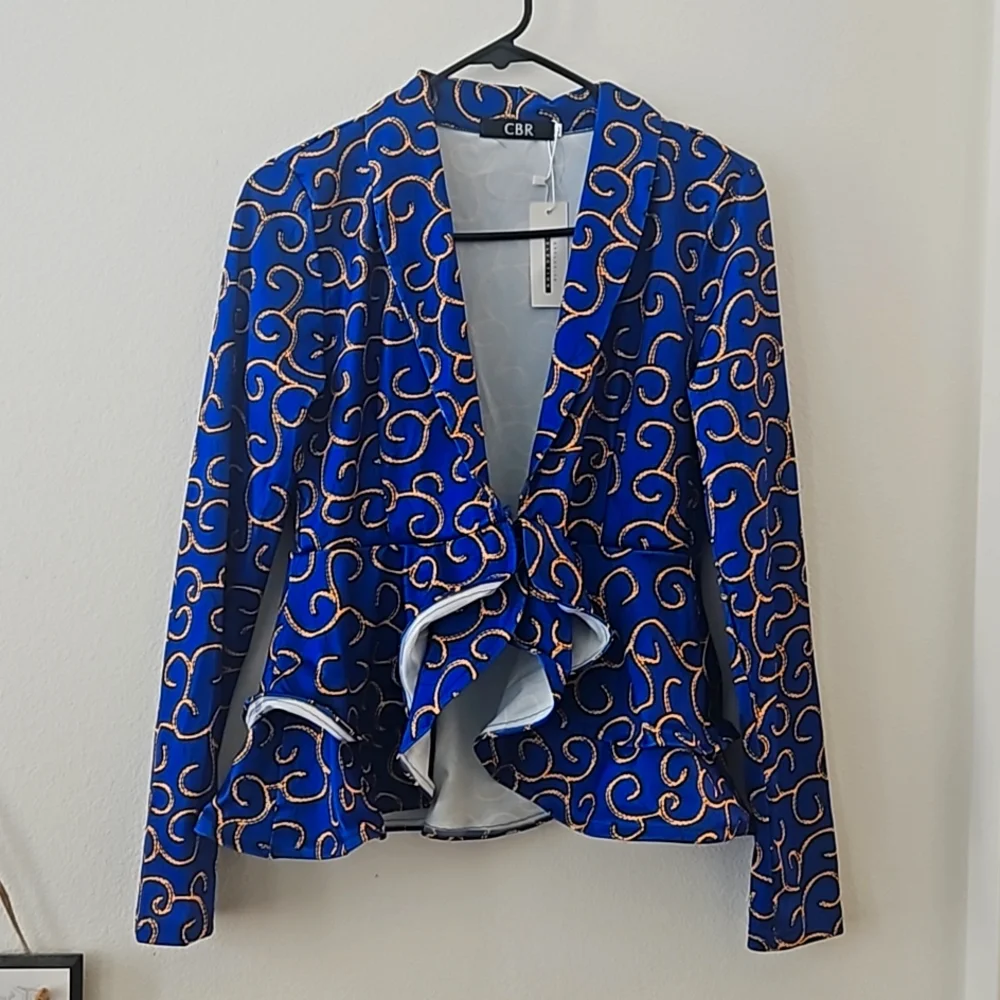 CBR Blue & Gold Jacket Shell - Picture 1 of 6
